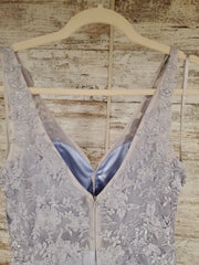 LAVENDER/FLORAL A LINE GOWN