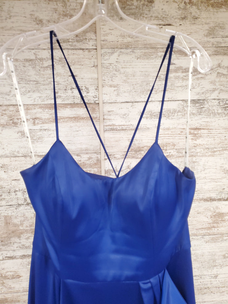 ROYAL BLUE LONG EVENING GOWN