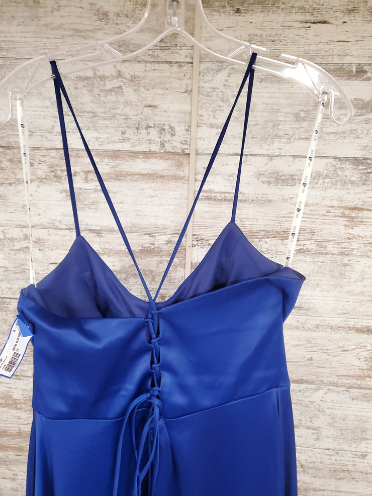 ROYAL BLUE LONG EVENING GOWN