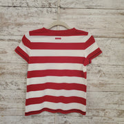 RED/WHITE SHORT SLEEVE TOP