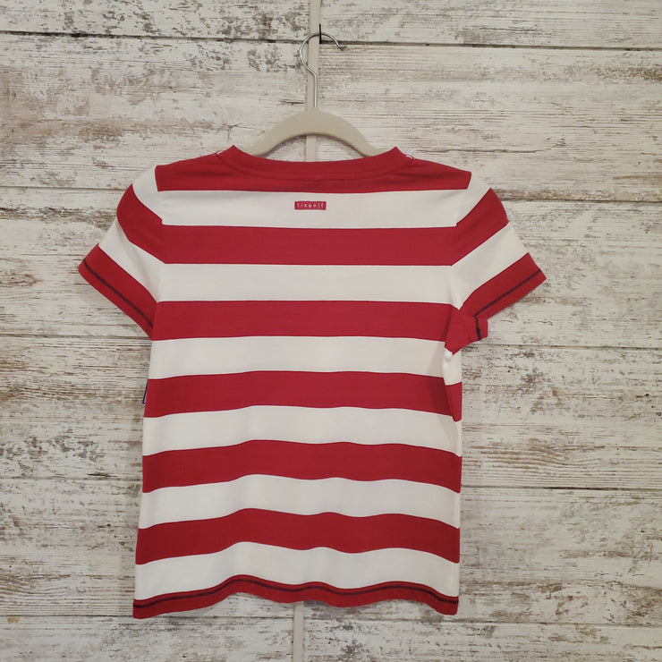 RED/WHITE SHORT SLEEVE TOP