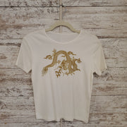 IVORY/GOLD DRAGON TOP