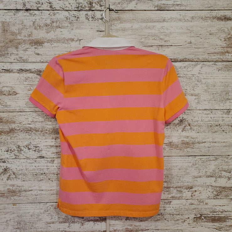 PINK/ORANGE STRIPED POLO