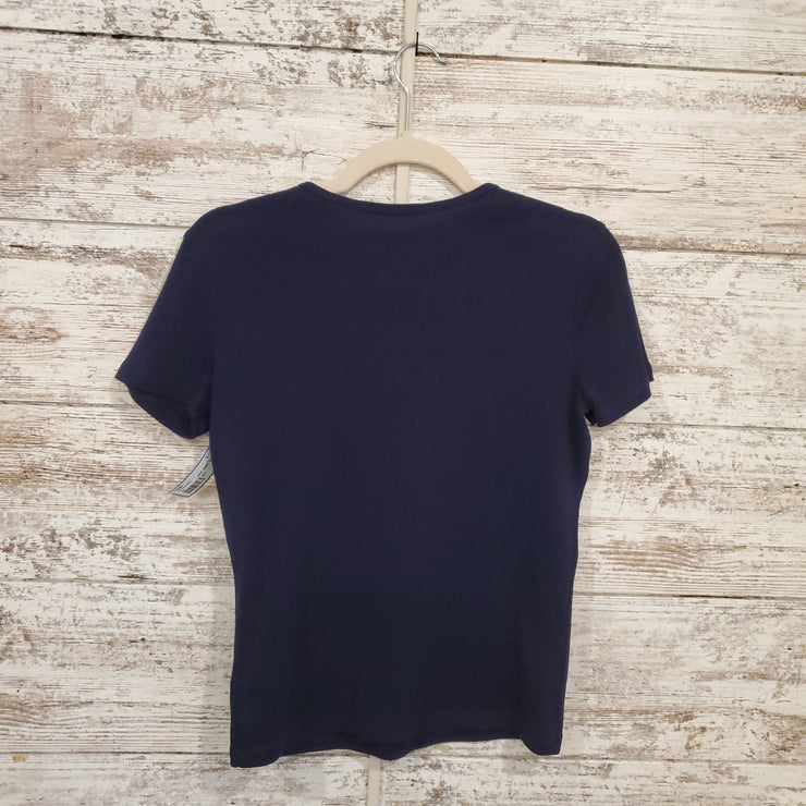 NAVY SHORT SLEEVE TOP