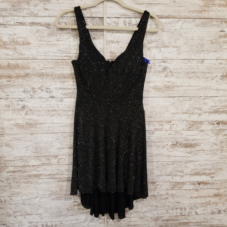 BLACK SPARKLY SHORT DRESS-NEW