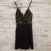 BLACK/TAN SHORT DRESS (NEW)