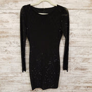 BLACK SPARKLY SHORT DRESS