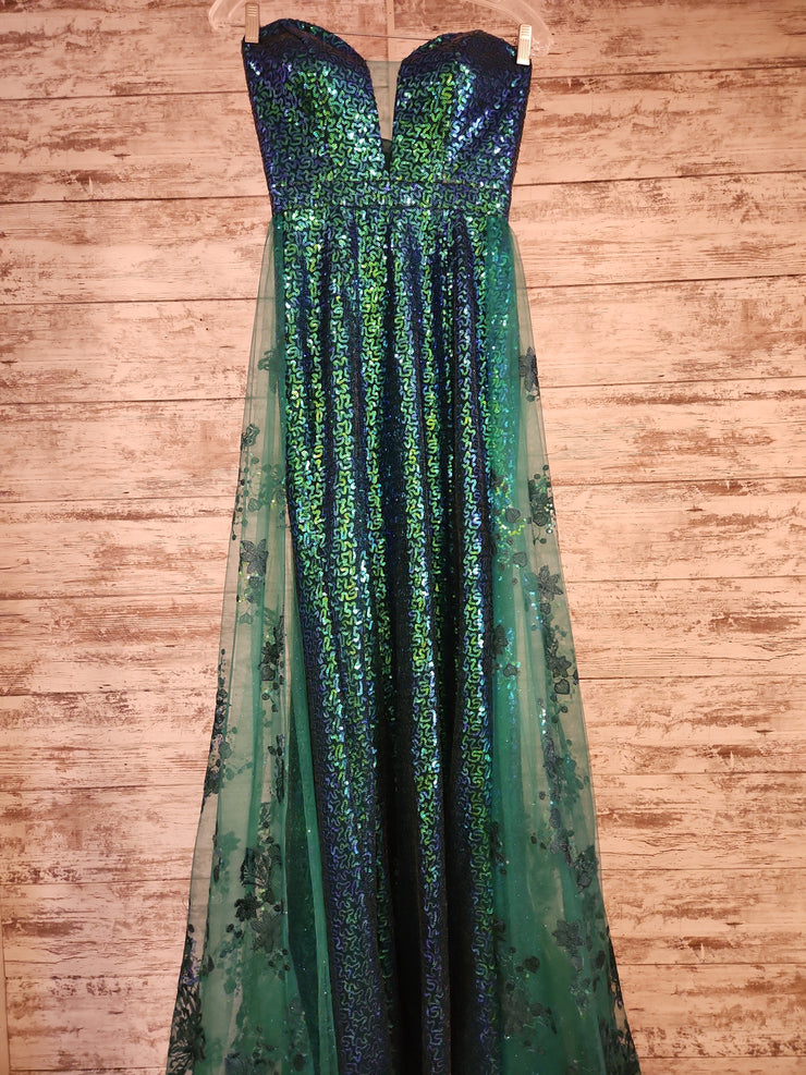 GREEN A LINE GOWN (NEW)