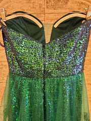GREEN A LINE GOWN (NEW)