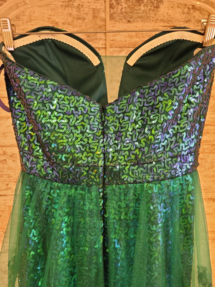 GREEN A LINE GOWN (NEW)