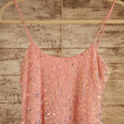 PINK SEQUIN SHORT DRESS