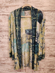 BLUE/GREEN OPEN CARDIGAN (NEW)