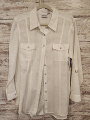 WHITE 100% LINEN SHIRT (NEW)