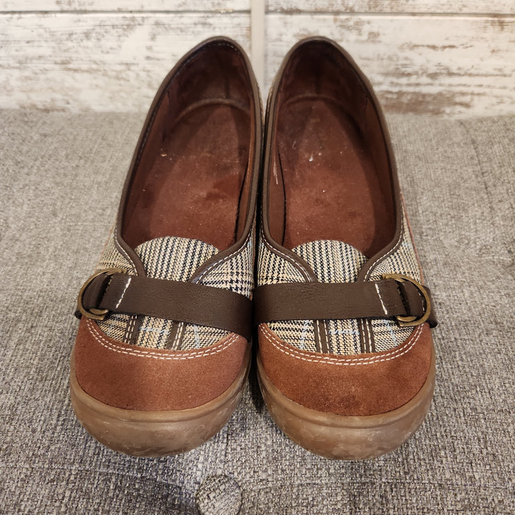 TAN PLAID SHOES