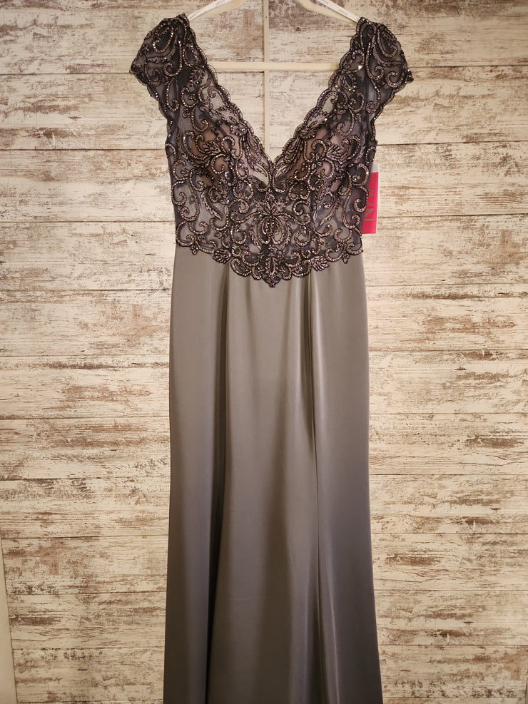 GRAY LONG EVENING GOWN (NEW)