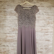 GRAY/LAVENDER LONG GOWN