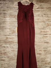 BURGUNDY LONG DRESS (NEW)