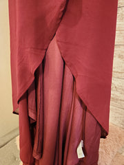 BURGUNDY LONG EVENING GOWN