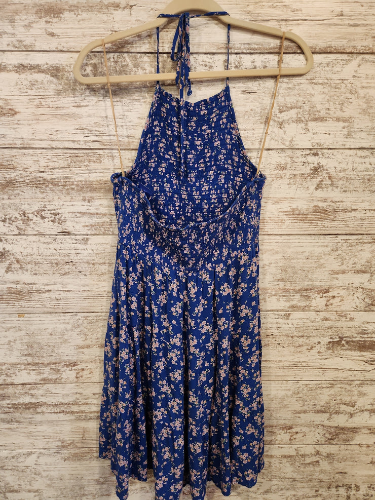 BLUE/FLORAL SHORT DRESS