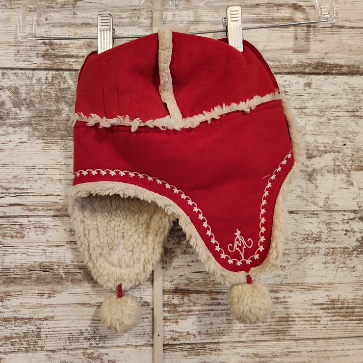 RED FLEECE HAT W/SHERPA