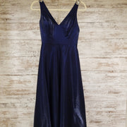 NAVY A LINE GOWN