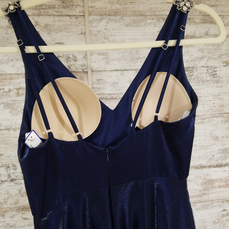 NAVY A LINE GOWN