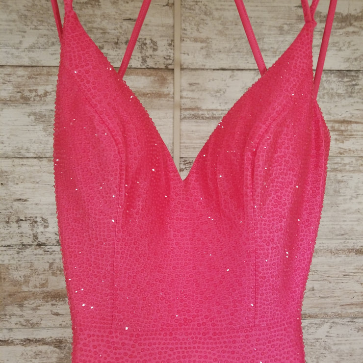 PINK BEADED MERMAID GOWN