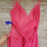 PINK BEADED MERMAID GOWN