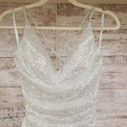 GREEN LONG EVENING GOWN