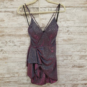 PURPLE SPARKLY SHORT DRESS