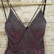 PURPLE SPARKLY SHORT DRESS