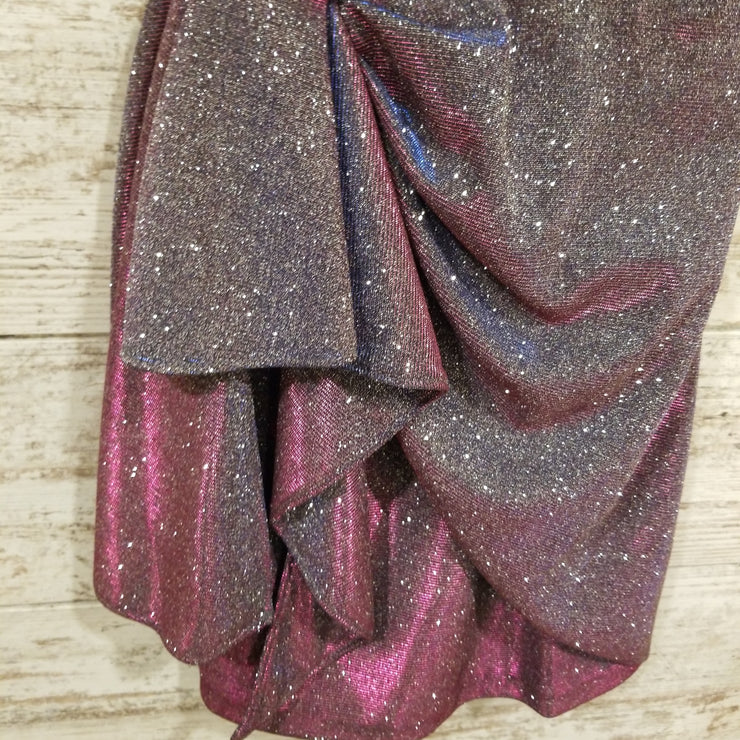 PURPLE SPARKLY SHORT DRESS