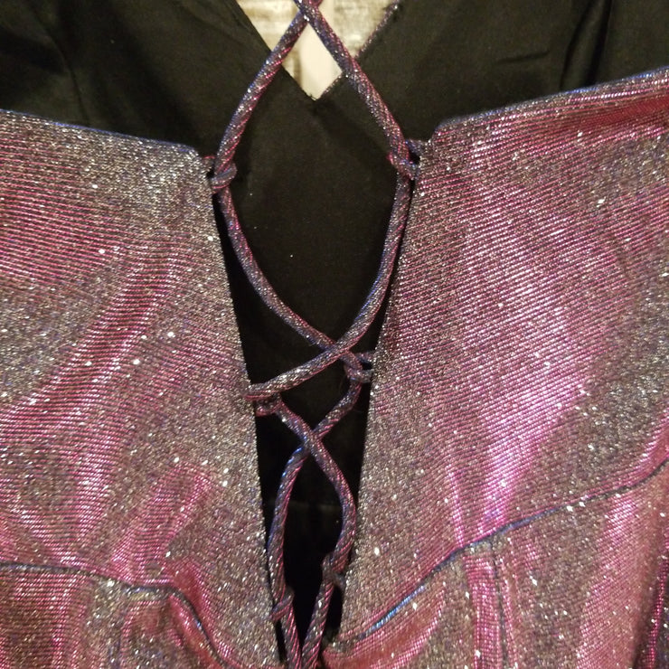 PURPLE SPARKLY SHORT DRESS