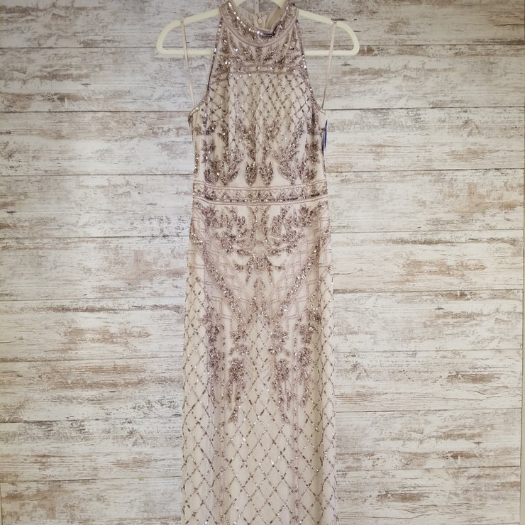 TAN/BRONZE BEADED LONG DRESS – Savvy Seconds Boutique