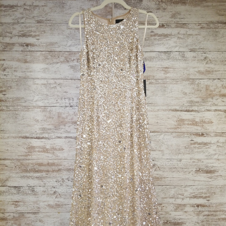 GOLD SEQUIN LONG DRESS (NEW)