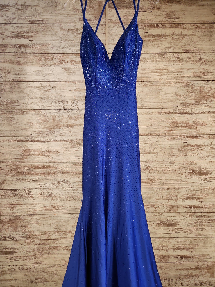ROYAL BLUE BEADED MERMAID/LONG