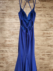 ROYAL BLUE BEADED MERMAID/LONG
