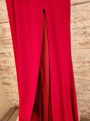 RED BEADED TOP LONG DRESS