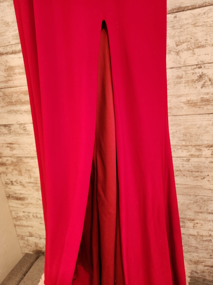 RED BEADED TOP LONG DRESS
