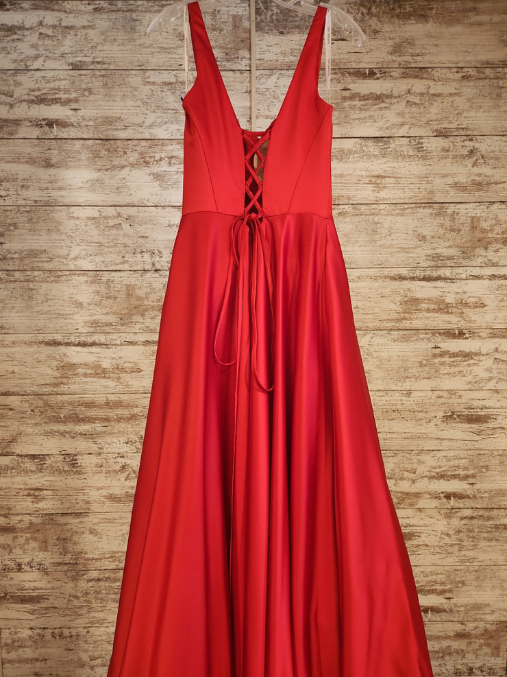 RED A LINE GOWN