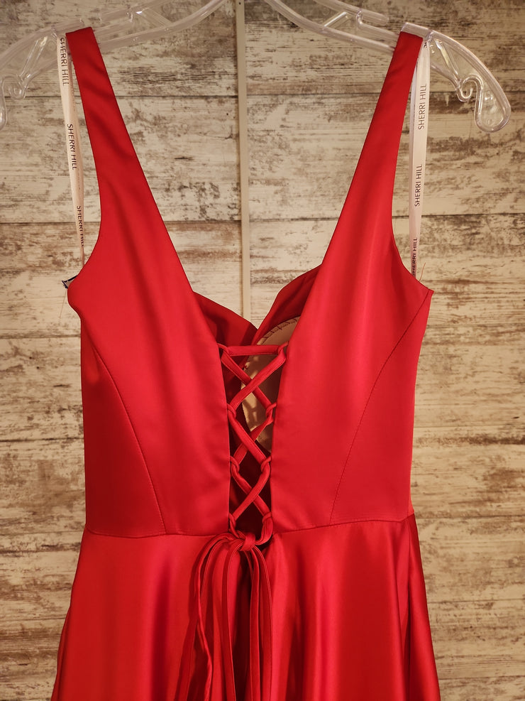 RED A LINE GOWN