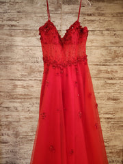 RED A LINE GOWN