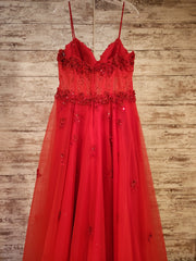 RED A LINE GOWN