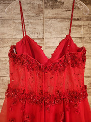 RED A LINE GOWN