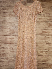 PINK SEQUIN LONG DRESS (NEW)