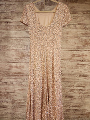 PINK SEQUIN LONG DRESS (NEW)