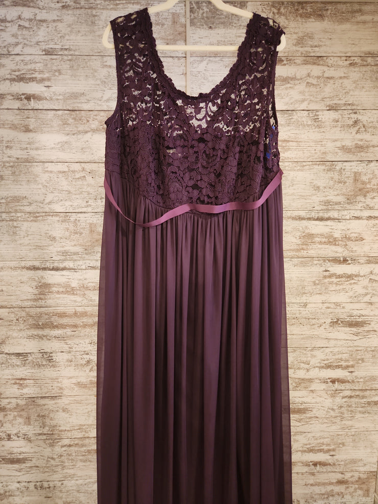 PURPLE LONG EVENING GOWN