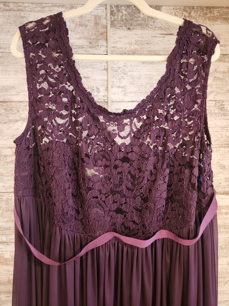 PURPLE LONG EVENING GOWN
