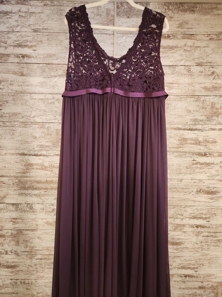 PURPLE LONG EVENING GOWN