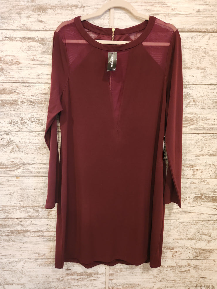 BURGUNDY SHORT DRESS (NEW) $60